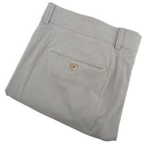 Southern Tide The Skipjack Seersucker Striped Cotton Casual Shorts Gray White 38